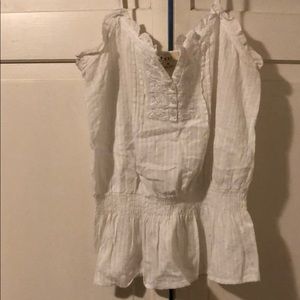 White eyelet style tank